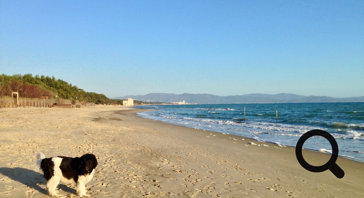 das toskanische Meer in der Nähe